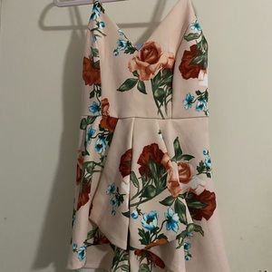 Pink Floral Romper